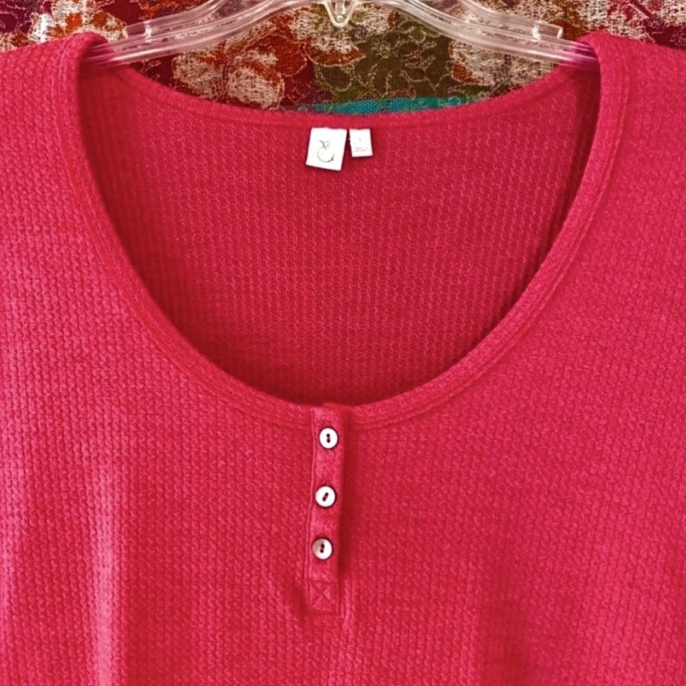 πΊπHPππΊ NWOT Anthropologie Eloise Crochet Cuff Henley - Picture 7 of 16